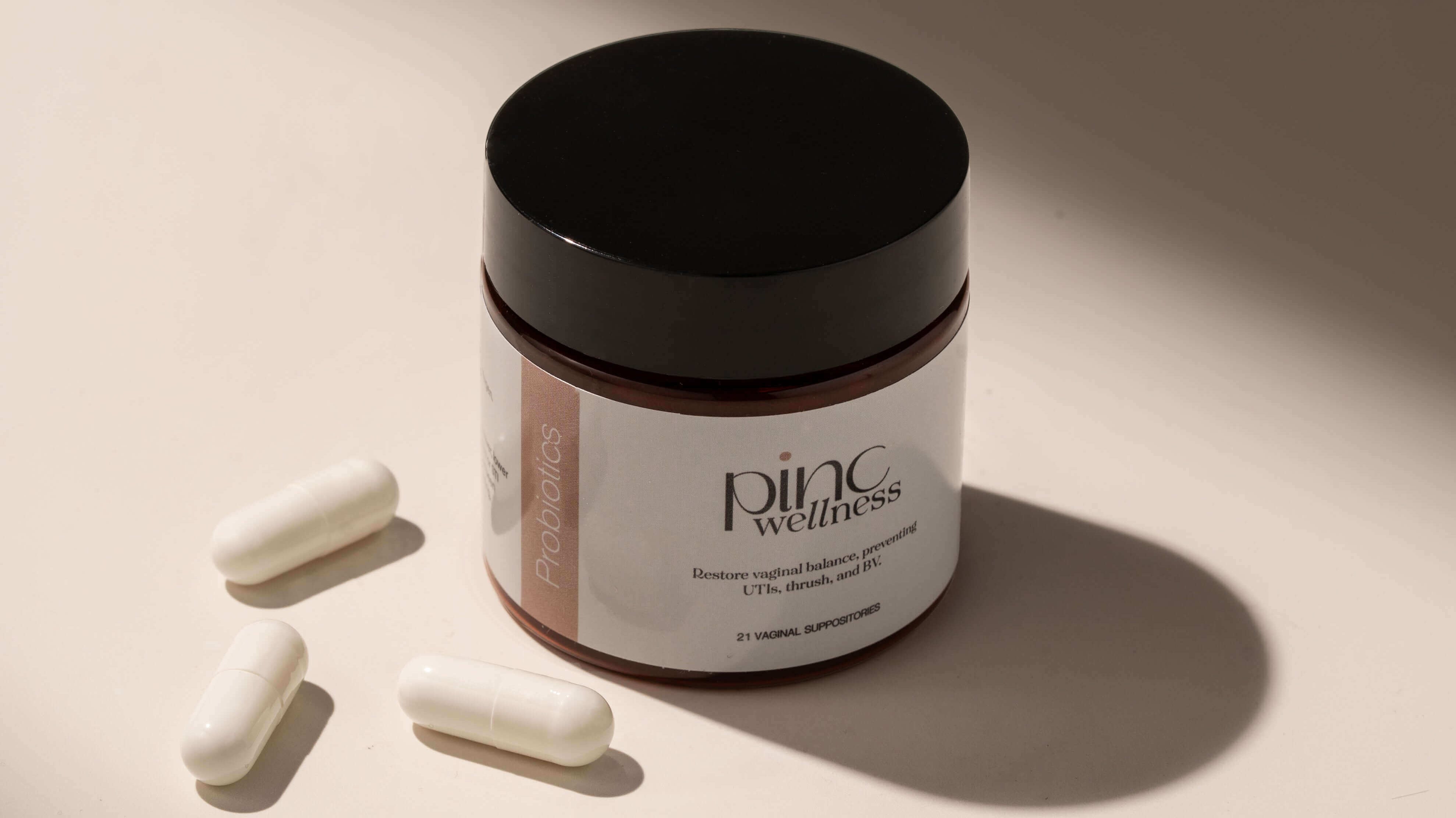 A jar of boric acid by Pinc Wellness