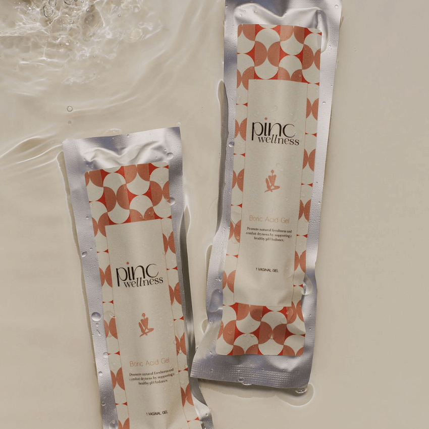 A soothing boric acid gel by Pinc Wellness for targeted vaginal pH support and balance
