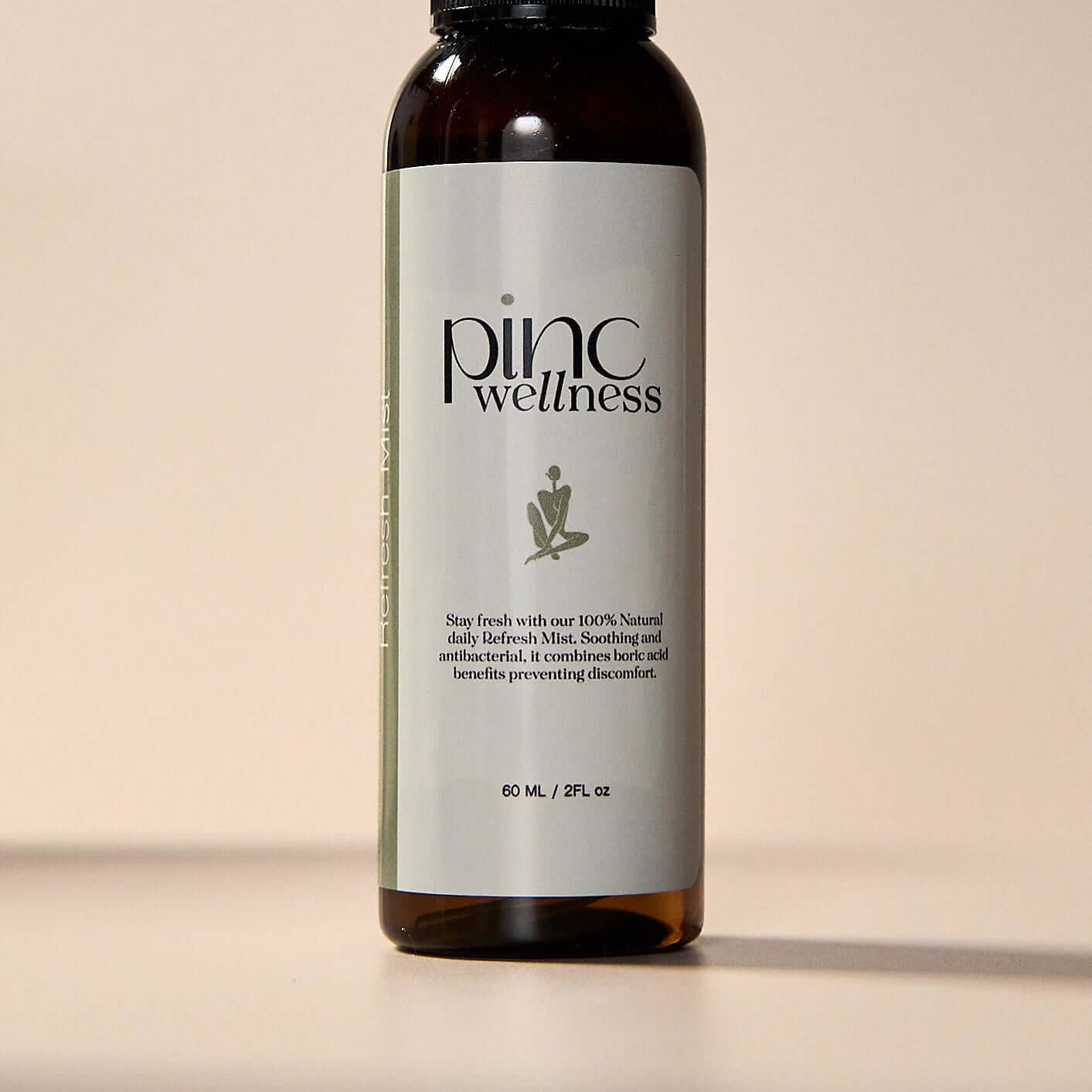 A refreshing boric acid mist by Pinc Wellness, designed to maintain vaginal pH balance and freshness throughout the day.