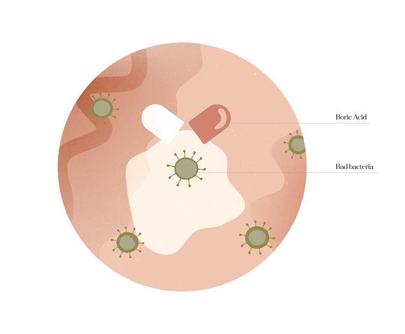 Feminine care product container illustration