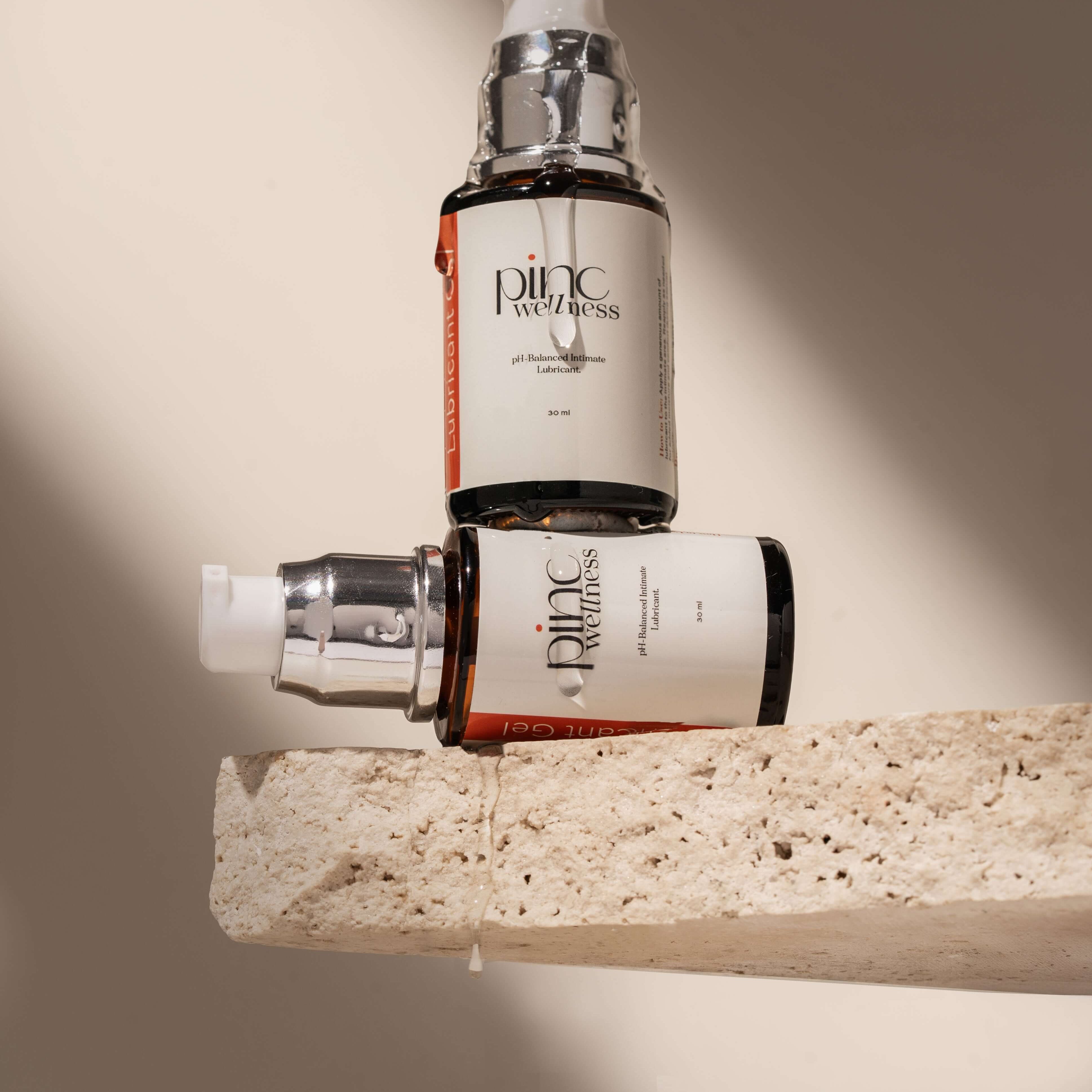 A natural lubricant gel by Pinc Wellness for smooth intimacy and hydration.