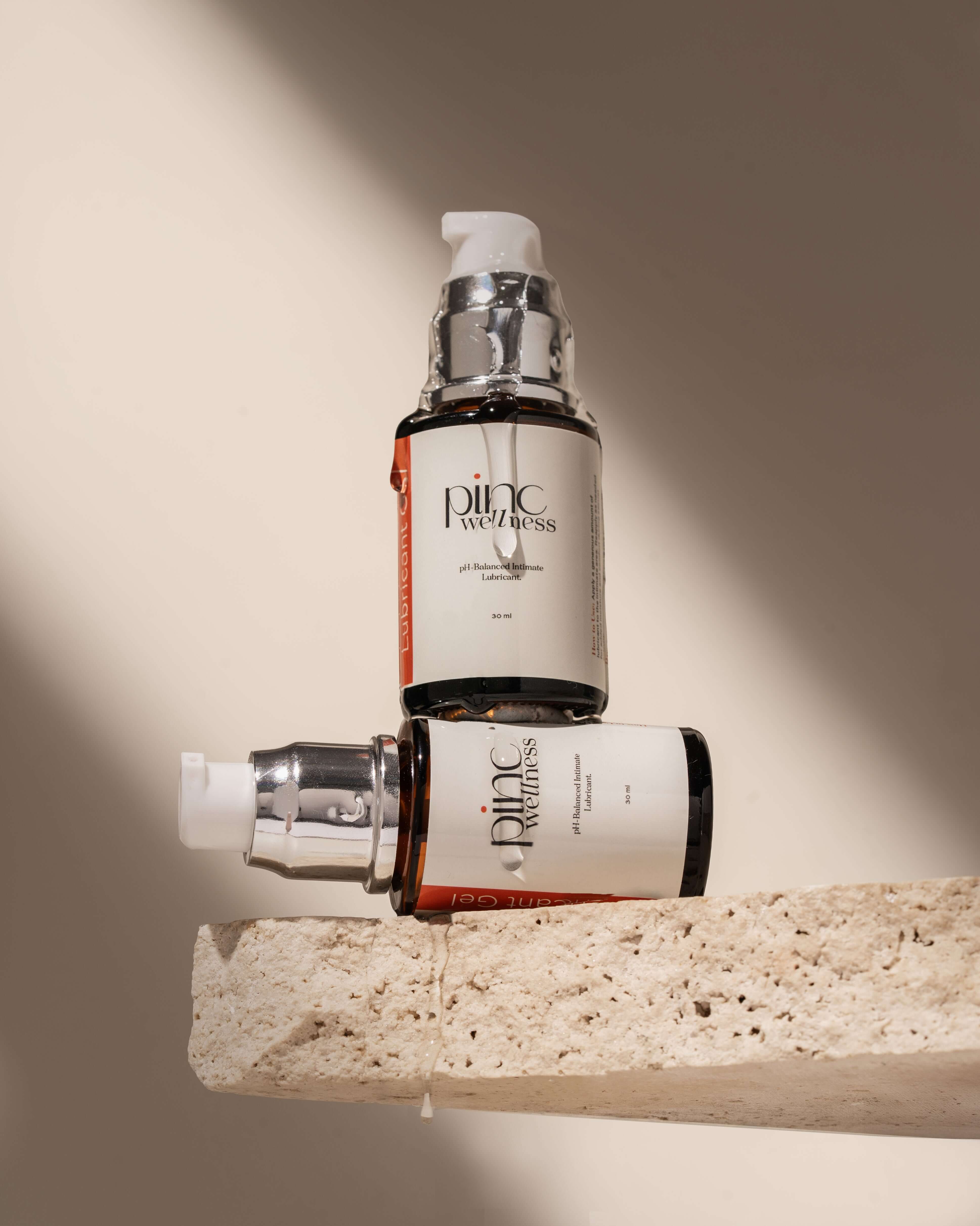 A natural lubricant gel by Pinc Wellness for smooth intimacy and hydration.