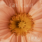 A gift card by Pinc Wellness with a orange flower