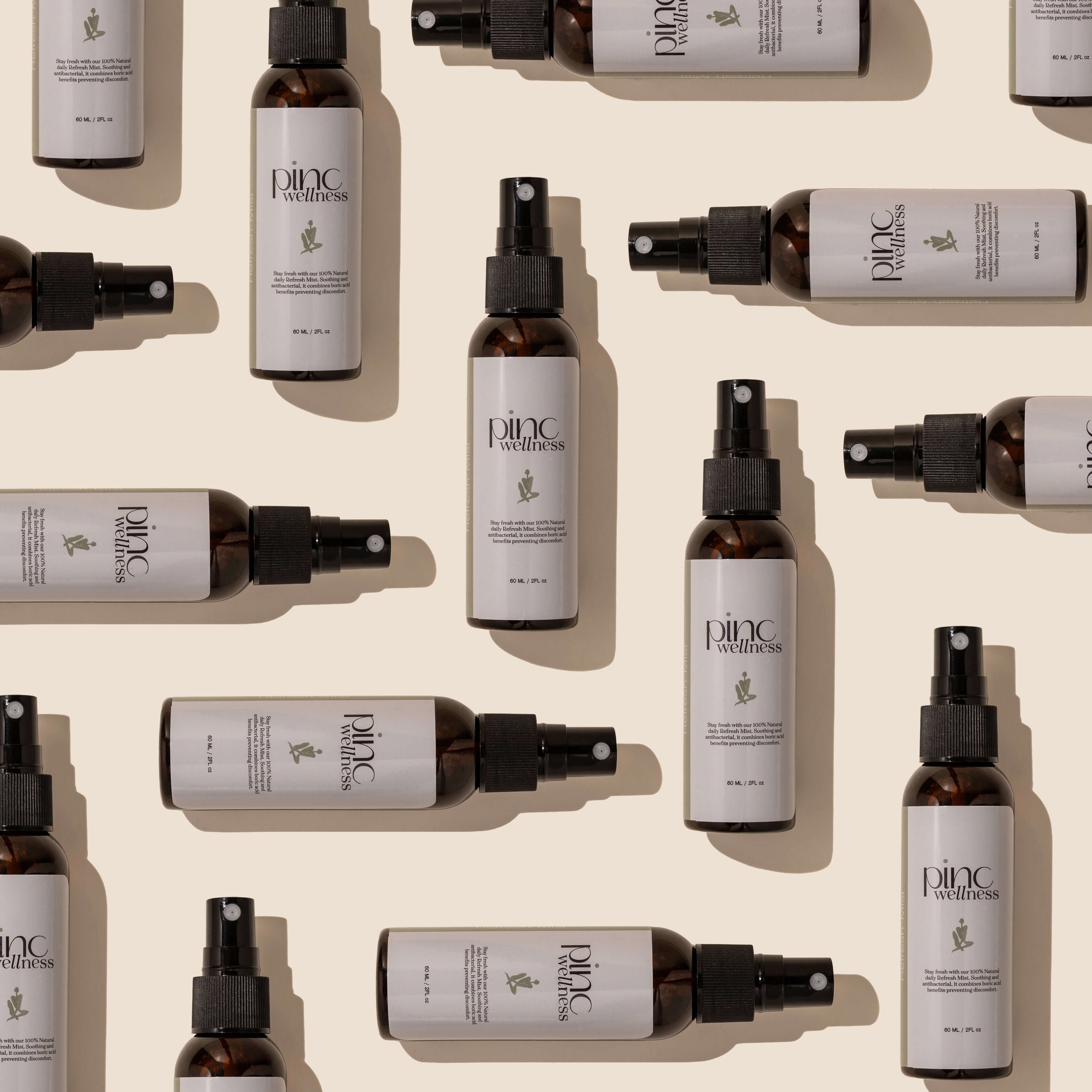 A refreshing boric acid mist by Pinc Wellness, designed to maintain vaginal pH balance and freshness throughout the day