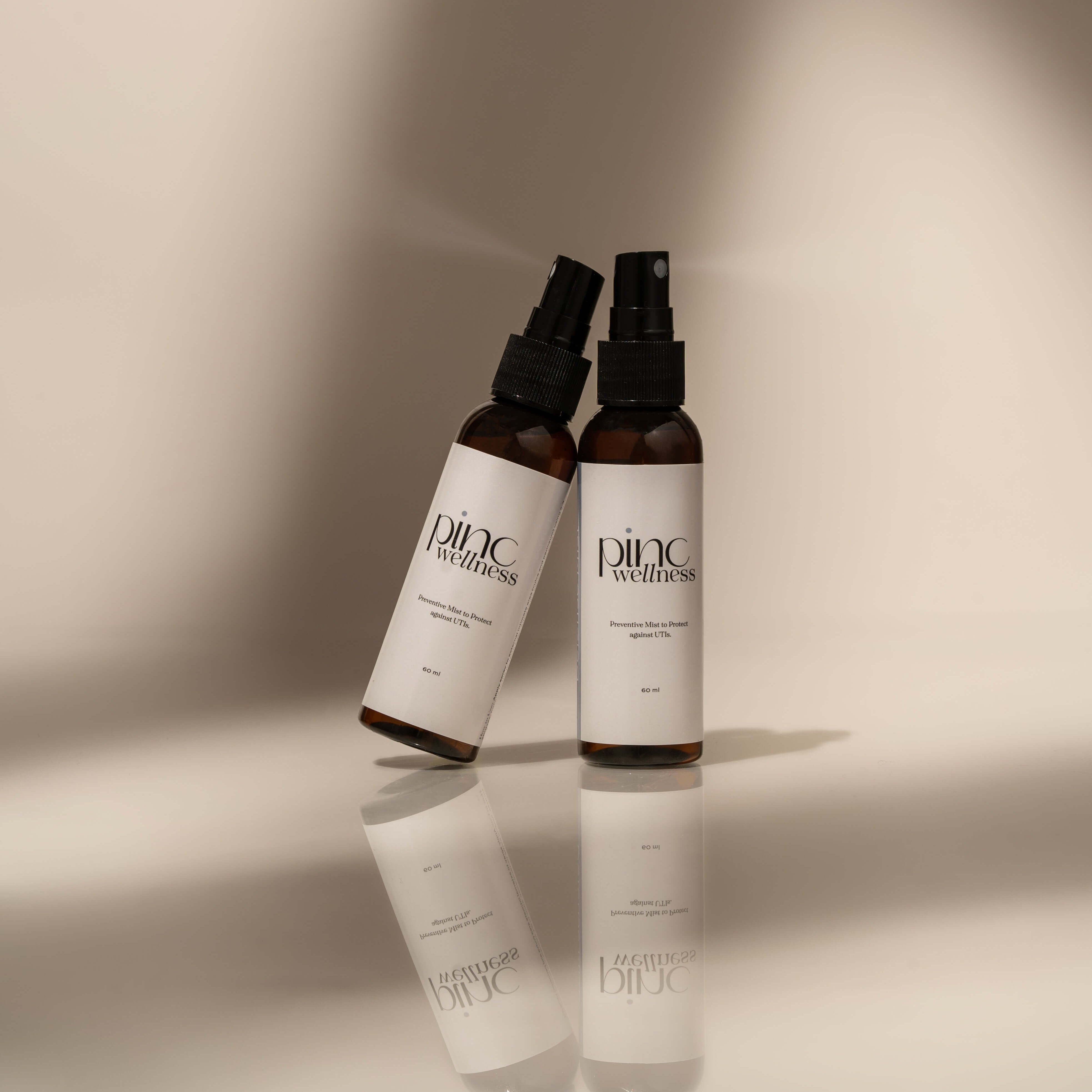 2 bottles of UTI Prevent Mist by Pinc Wellness