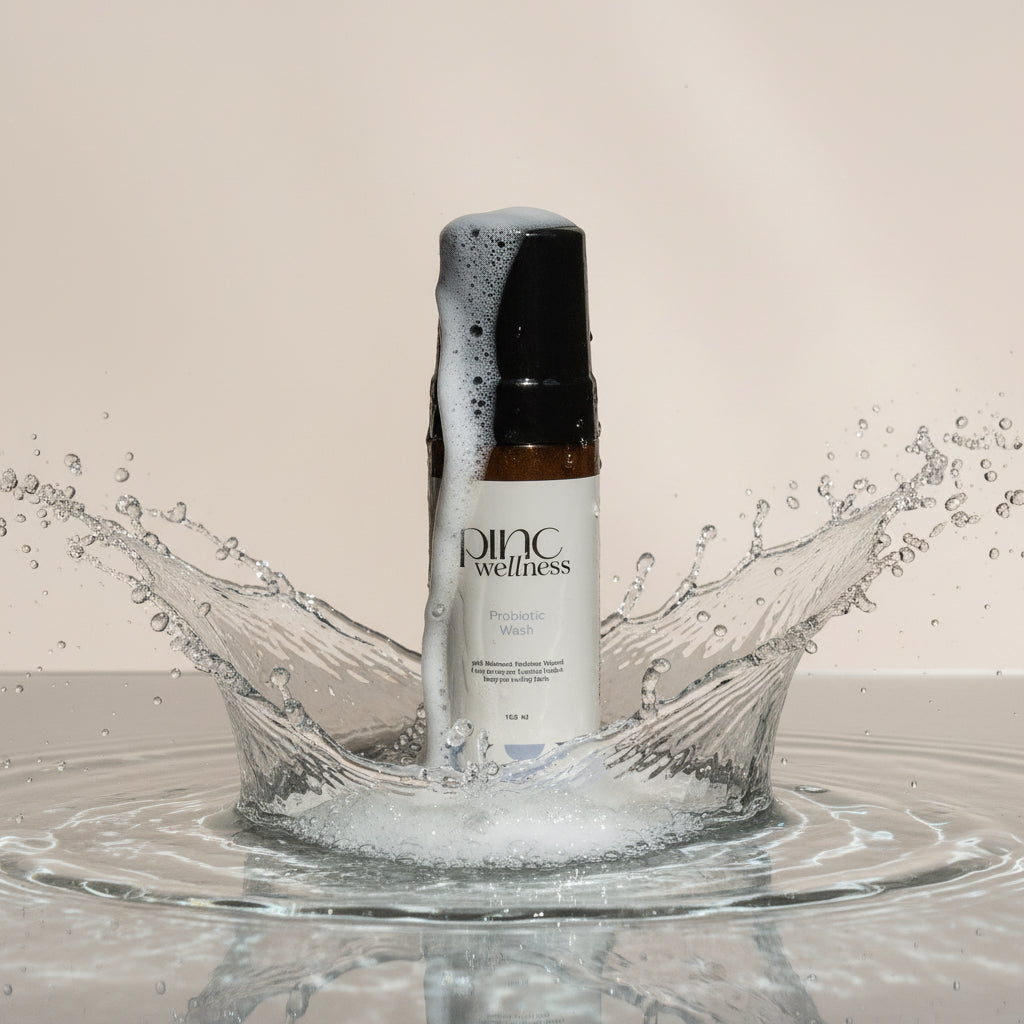 a bottle wash with dark cap by Pinc Wellness