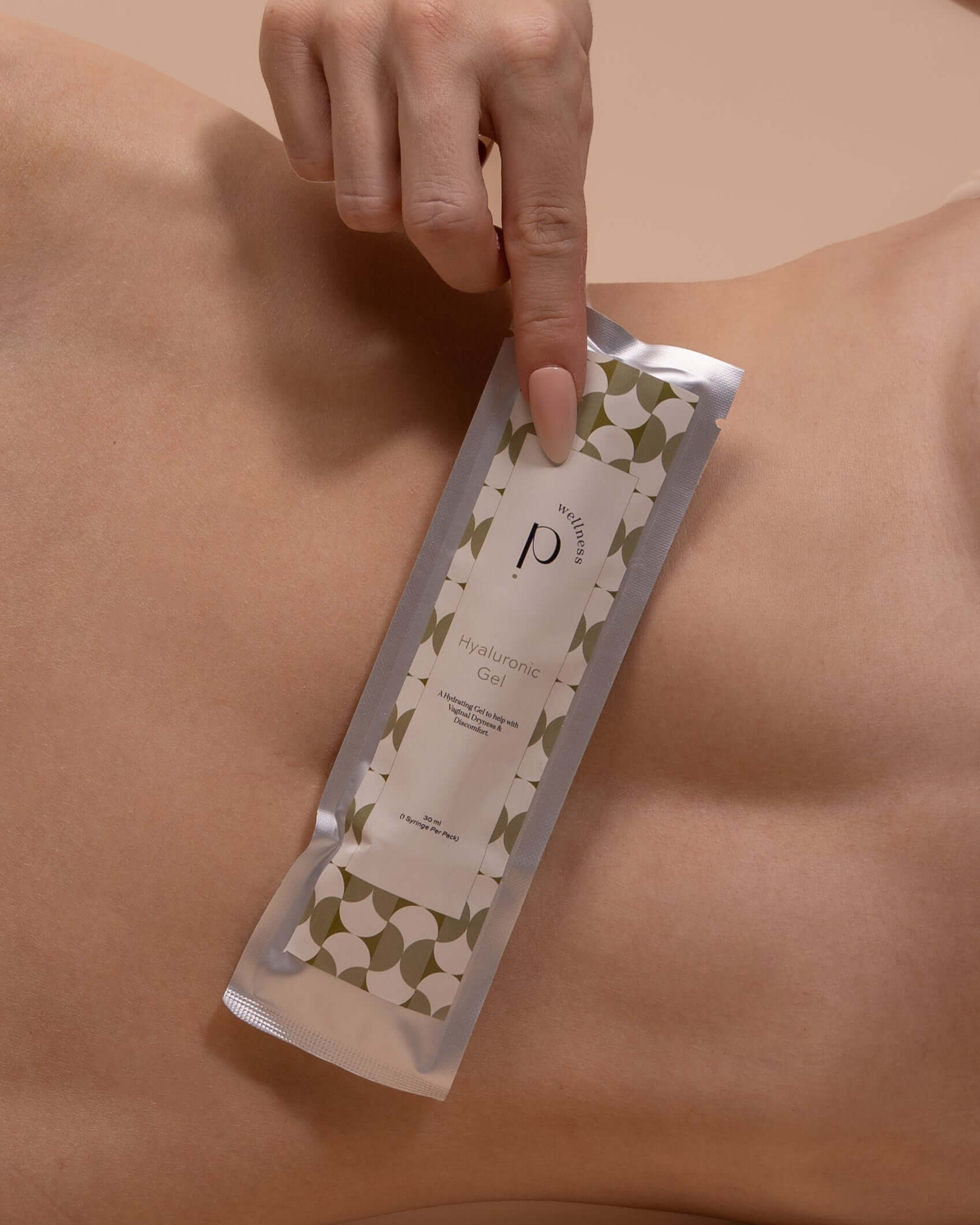 A tube of hyaluronic vaginal gel by Pinc Wellness
