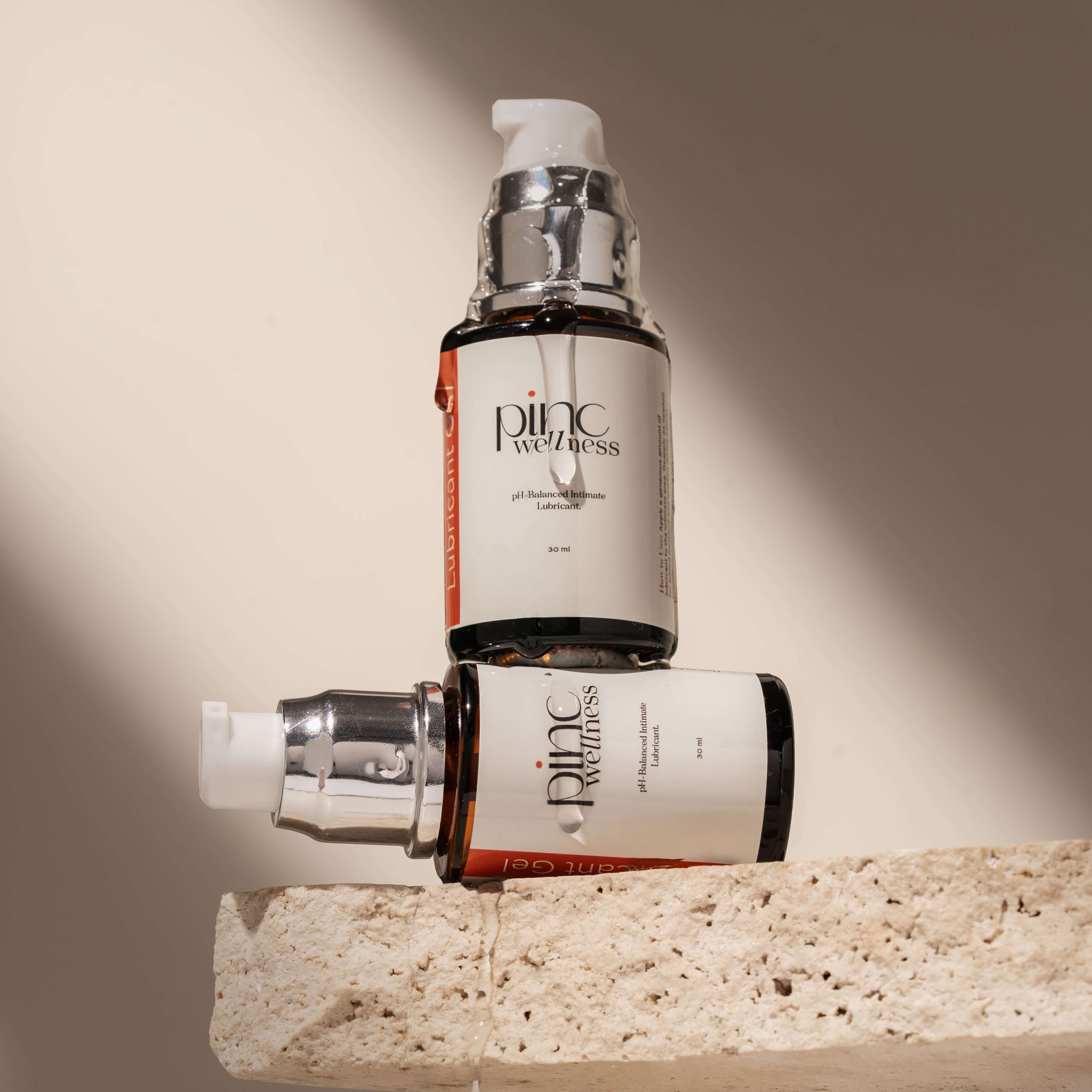 A natural lubricant gel by Pinc Wellness for smooth intimacy and hydration.