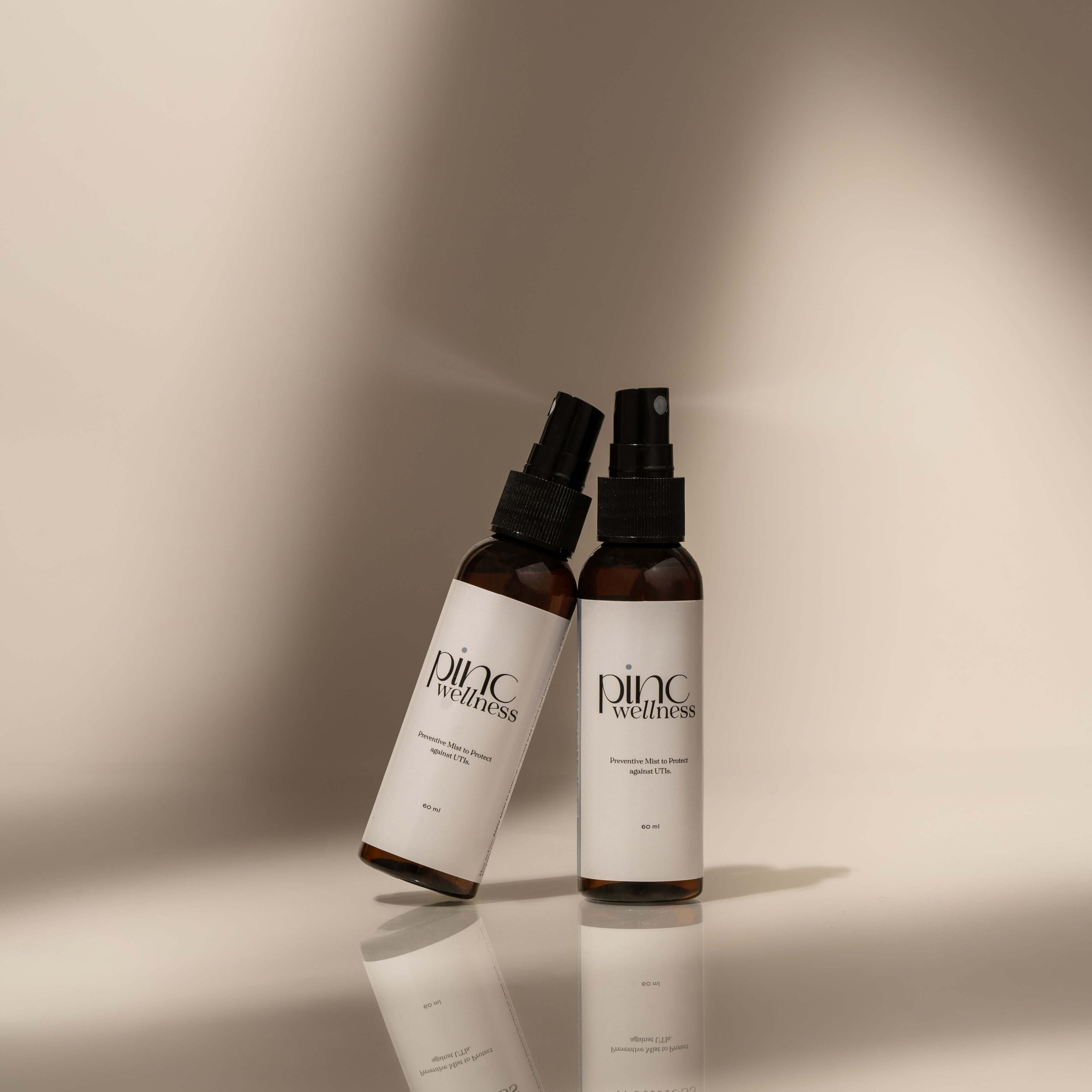 2 bottles of UTI Prevent Mist by Pinc Wellness